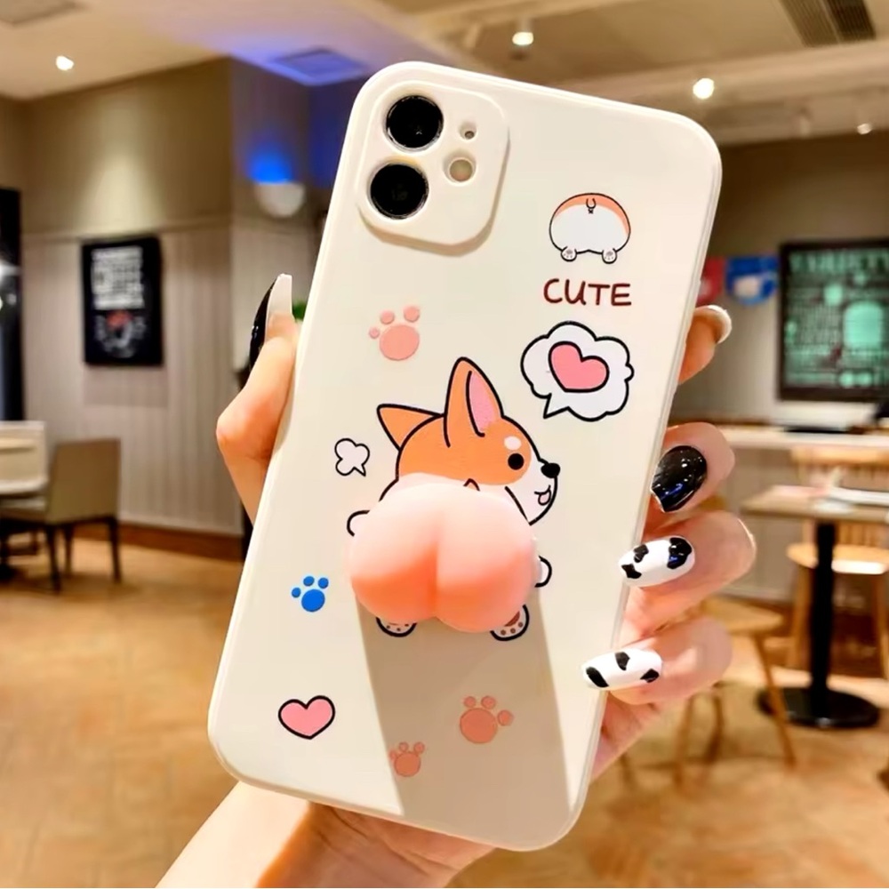 3D Cute Booty Pop Fidget Toys Phone Case for iPhone 13/14 and Samsung S24 Ultra
